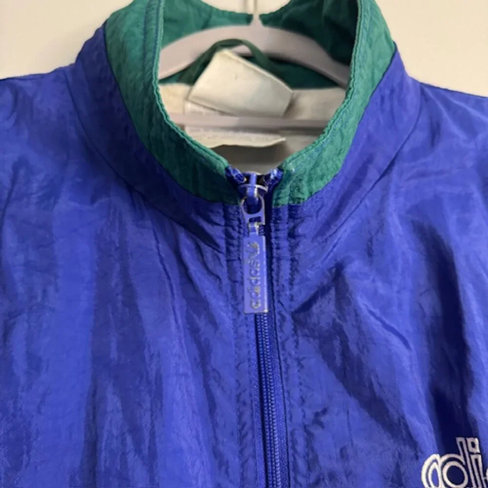 Vintage Men's Adidas Windbreaker / Track Jacket Color Block Size Medium